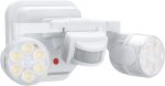 Motion Sensor Outdoor Lights, 450掳 Adjustable Dimmable Dusk to Dawn Flood Lights, 5000K/12W, IP65, White (Hardwired)