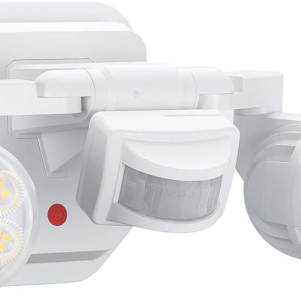 Motion Sensor Outdoor Lights, 450掳 Adjustable Dimmable Dusk to Dawn Flood Lights, 5000K/12W, IP65, White (Hardwired)