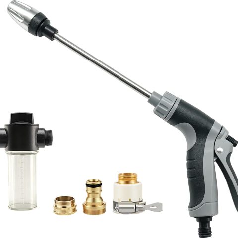 Pressure Washer Gun, High Pressure Hose Nozzle, 3 Spray Modes, for 3/4" Garden Hose, Watering Sprayer for Yard, Patio, Car, Pets