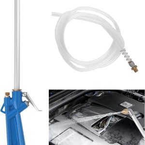 Long Air Engine Cleaning Gun, High Pressure Pneumatic Siphon Spray Gun with Bent Nozzle & 3.93Ft Hose, for Auto Engine Cleaning