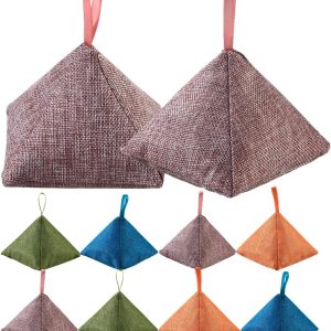 Charcoal Bamboo Bags, Activated Charcoal Odor Absorber Eliminator Bag (8, Green, Brown, Orange, Blue)