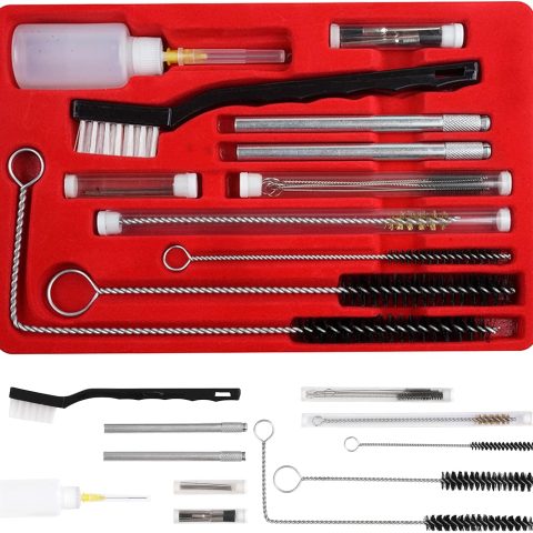 Professional Spray Gun Cleaning Kit, 23 Piece Complete Set for HVLP Spray Guns, Paint Guns, Airbrush, with Storage Case