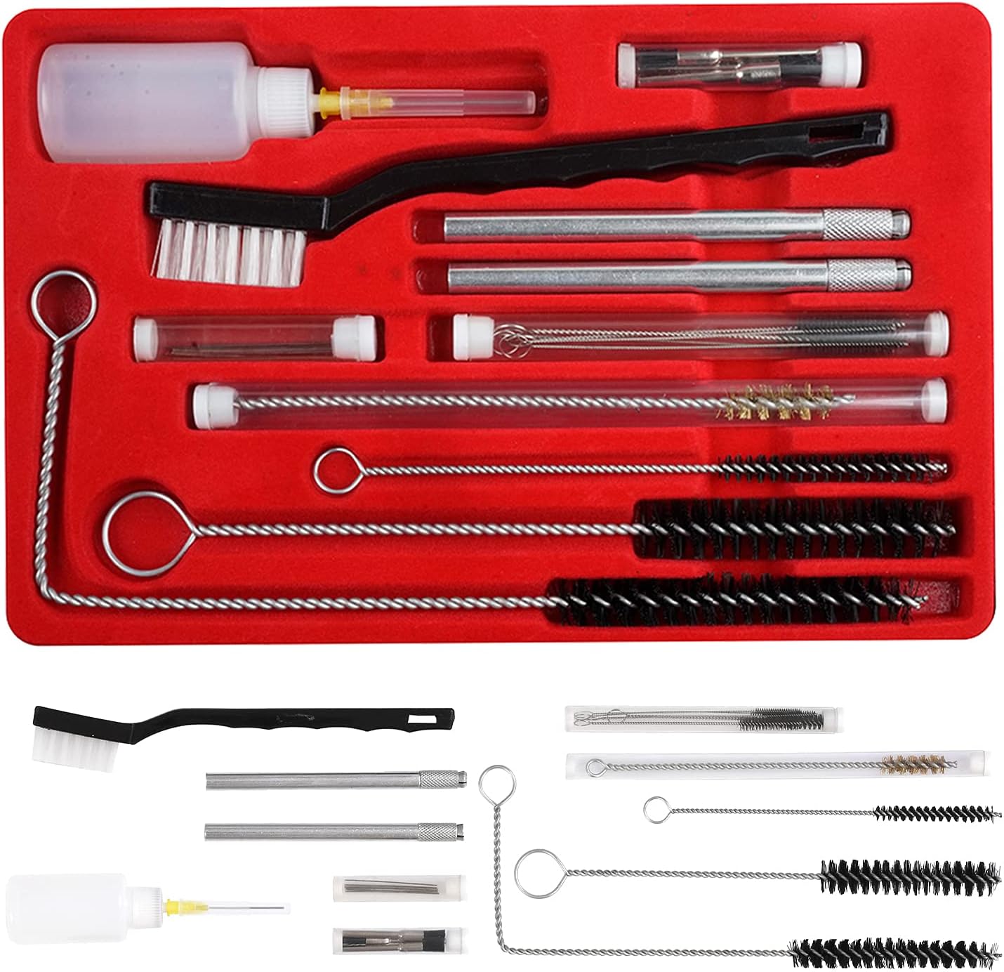 Professional Spray Gun Cleaning Kit, 23 Piece Complete Set for HVLP Spray Guns, Paint Guns, Airbrush, with Storage Case