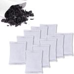 10 Pack Activated Charcoal Odor Absorber, Trash Can Deodorizer, Car Air Freshener, Shoe Deodorizer, 50g/pack