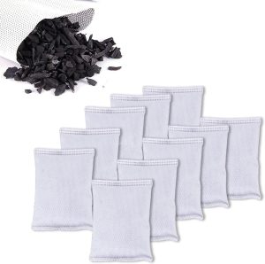 10 Pack Activated Charcoal Odor Absorber, Trash Can Deodorizer, Car Air Freshener, Shoe Deodorizer, 50g/pack
