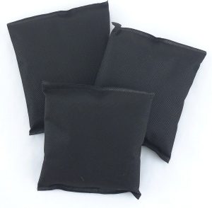 Activated Bamboo Charcoal Odor Absorbing Moisture Eliminating Pouch, 180g Per Bag, 3 Units, Black