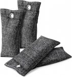 4 Pack Activated Charcoal Odor Absorber, Bamboo Charcoal Air Purifying Bags for Shoe, Closet, Car, Basement